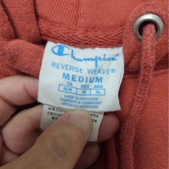 Champion Sweatshirt Unisex Med Hoodie Reverse Weave Heavy Tuft Logo Pullover GUC - Picture 2 of 10